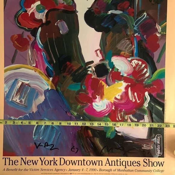 PETER MAX Signed “The Brown Lady” Poster (1990) - Picture 9 of 9